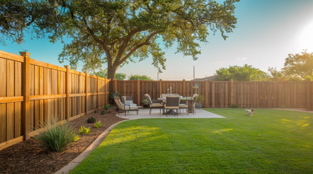 home with a sturdy fence installation